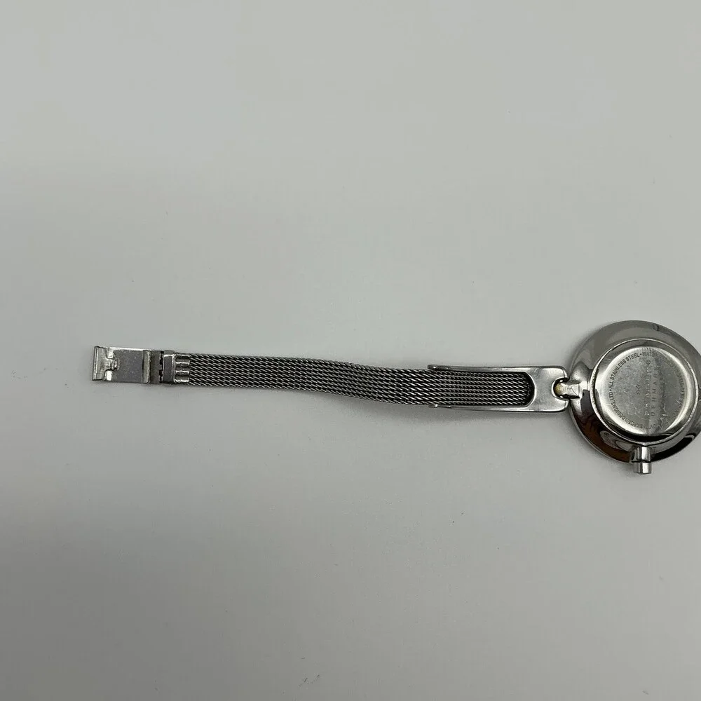 Skagen 354SGSC Womens Watch Silver Dial Stainless Mesh Bracelet New Battery 7.5